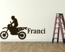 Motorcycle Boy Customized Name Vinyl Decal For Nursery